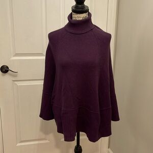 Purple knit cape